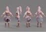 create 3d low poly character ready for game, rig and animation